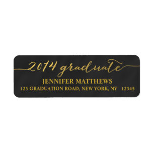 Simple Grad Chalkboard   Graduation Address Label
