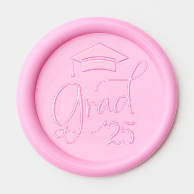 Simple Grad Class of 2025 Envelope Wax Seal Sticker (Front)