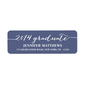 Simple Grad Graduation Return Address Label