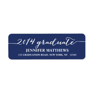 Simple Grad Graduation Return Address Label