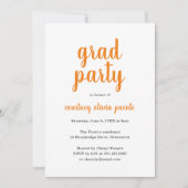 Simple Grad Party Modern Graduation Invitation (Front)
