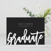 Simple Grad Script Graduation Announcement (Standing Front)
