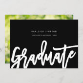 Simple Grad Script Graduation Announcement (Front/Back)