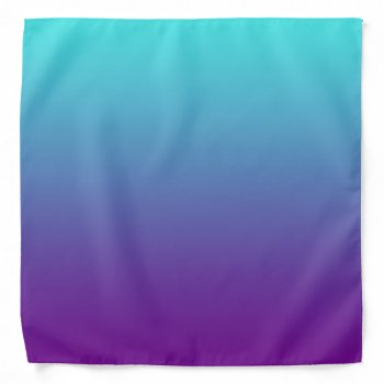 Simple Gradient Background Purple Turquoise Blue Bandana by MHDesignStudio at Zazzle