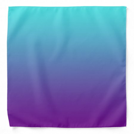 Simple Gradient Background Purple Turquoise Blue Bandana