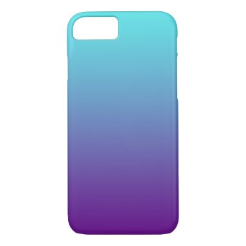 Simple Gradient Background Purple Turquoise Blue Iphone 8/7 Case by MHDesignStudio at Zazzle