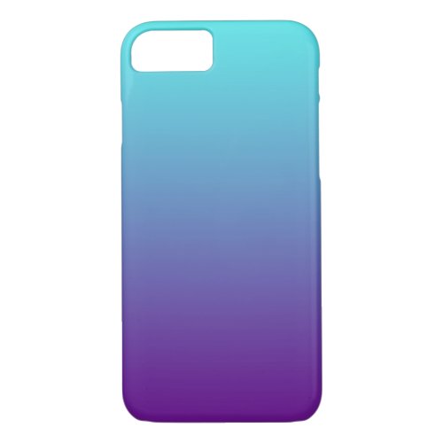 Simple Gradient Background Purple Turquoise Blue iPhone 87 Case