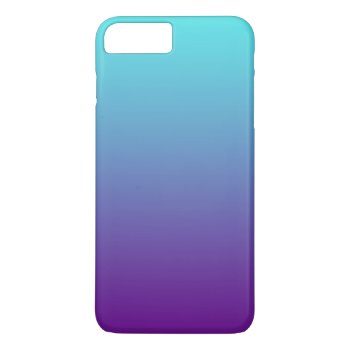 Simple Gradient Background Purple Turquoise Blue Iphone 8 Plus/7 Plus Case by MHDesignStudio at Zazzle