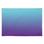 Simple Gradient Background Purple Turquoise Blue Cloth Placemat at Zazzle