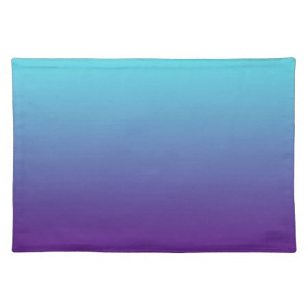 Simple Gradient Background Purple Turquoise Blue Cloth Placemat