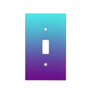 Simple Gradient Background Purple Turquoise Blue Light Switch Cover