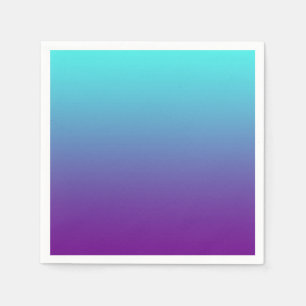 Simple Gradient Background Purple Turquoise Blue Napkins