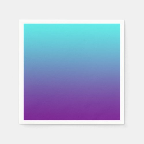 Simple Gradient Background Purple Turquoise Blue Napkins