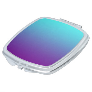 Simple Gradient Background Purple Turquoise Blue Vanity Mirror