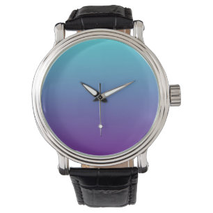 Simple Gradient Background Purple Turquoise Blue Watch