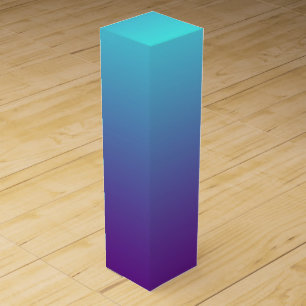 Simple Gradient Background Purple Turquoise Blue Wine Gift Box