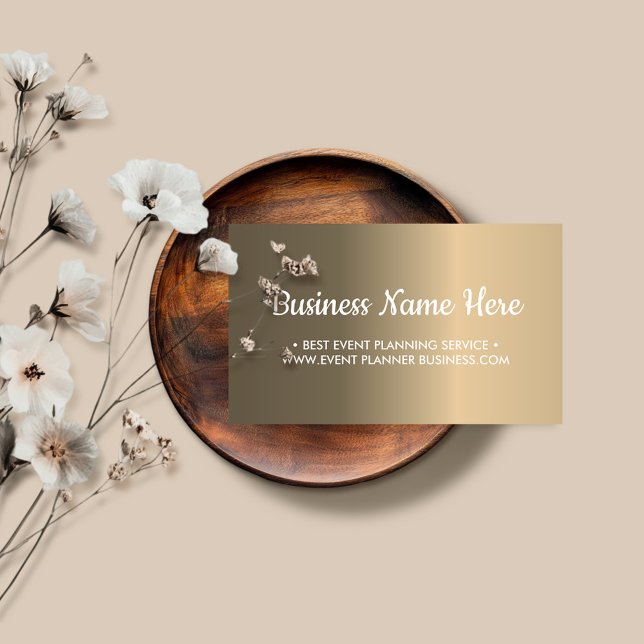 Simple Gradient Metallic Texture Business Card (Creator Uploaded)