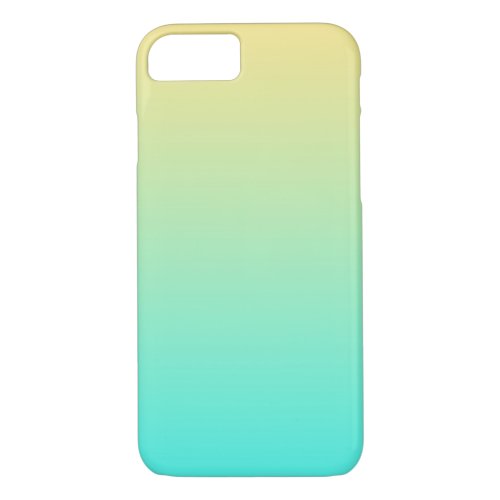 Simple Gradient Pastel Yellow Turquoise iPhone 87 Case