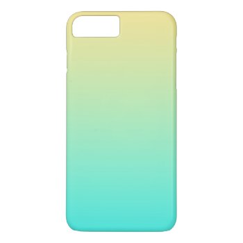 Simple Gradient Pastel Yellow Turquoise Iphone 8 Plus/7 Plus Case by MHDesignStudio at Zazzle
