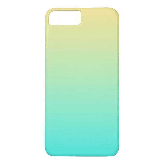 Simple Gradient Pastel Yellow Turquoise Case-Mate iPhone Case (Back)