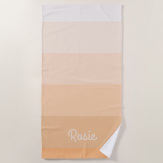 Simple Gradient Peach Stripes with Custom Name