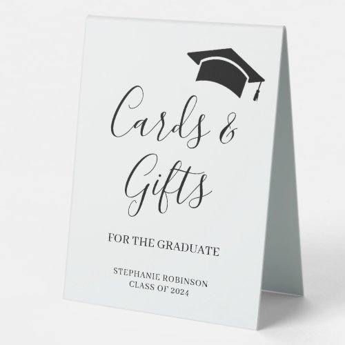Simple Graduate Cards and Gifts  Table Tent Sign