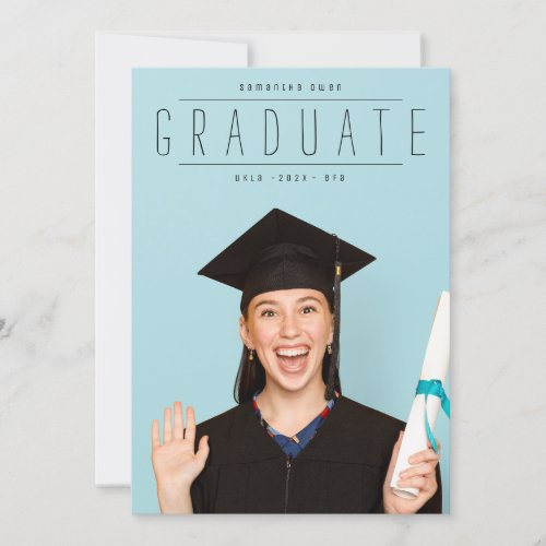 SIMPLE GRADUATE FULL BLEAD  PHOTO University Announcement