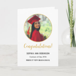 Simple Graduate Photo Modern Graduation  Card