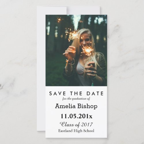 Simple Graduate Photo Save The Date