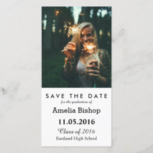 Simple Graduate Photo Save The Date