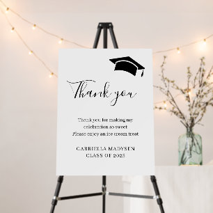 Simple Graduate Thank You Custom Foam Board