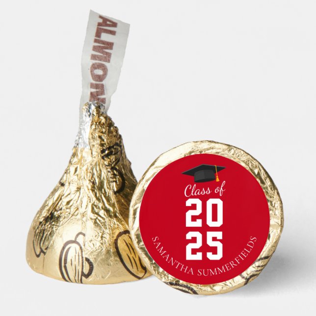 Simple Graduation 2025 Grad Party Custom Hershey®'s Kisses® (Front)