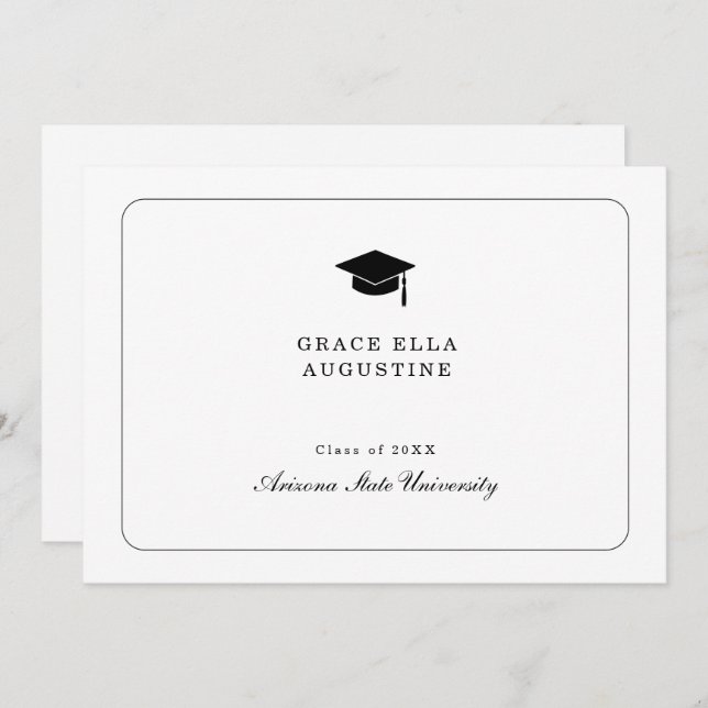 Simple Graduation Announcement (Front/Back)