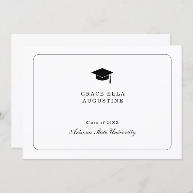 Simple Graduation Announcement (Front/Back)