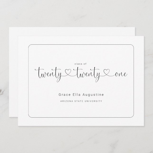 Simple Graduation Announcement (Front/Back)