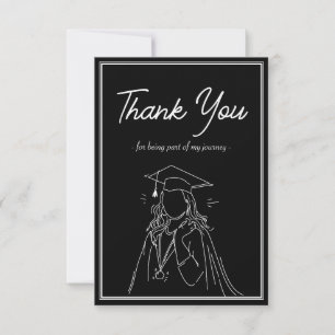 Simple Graduation Announcement Thank You Card