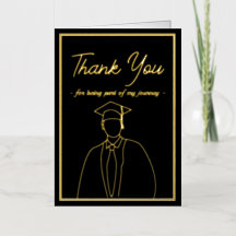Simple Graduation Announcement Thank You Card