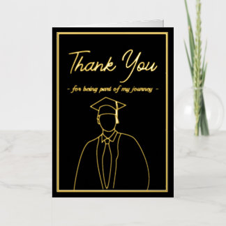 Simple Graduation Announcement Thank You Card