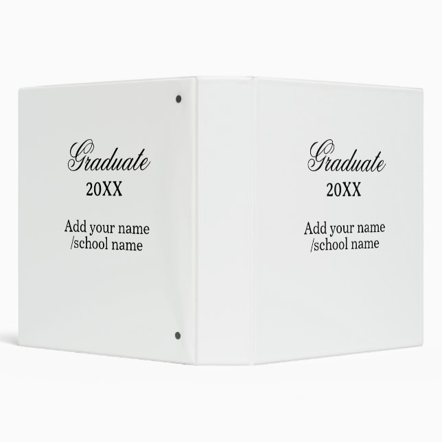 Simple graduation congratulations minimal add clas 3 ring binder (Background)