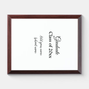 Simple graduation congratulations minimal add clas award plaque