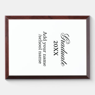 Simple graduation congratulations minimal add clas award plaque