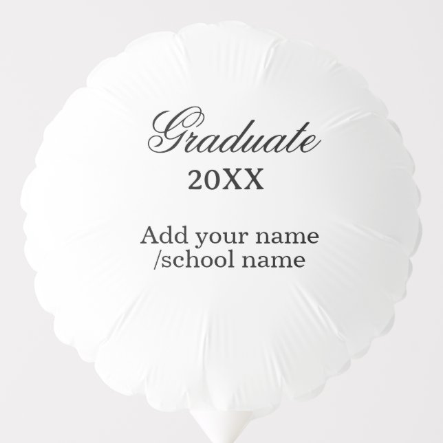 Simple graduation congratulations minimal add clas balloon (Front)