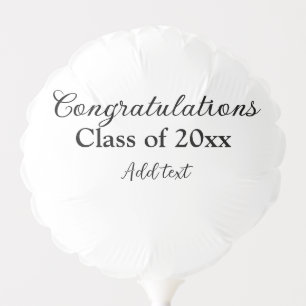 Simple graduation congratulations minimal add clas balloon