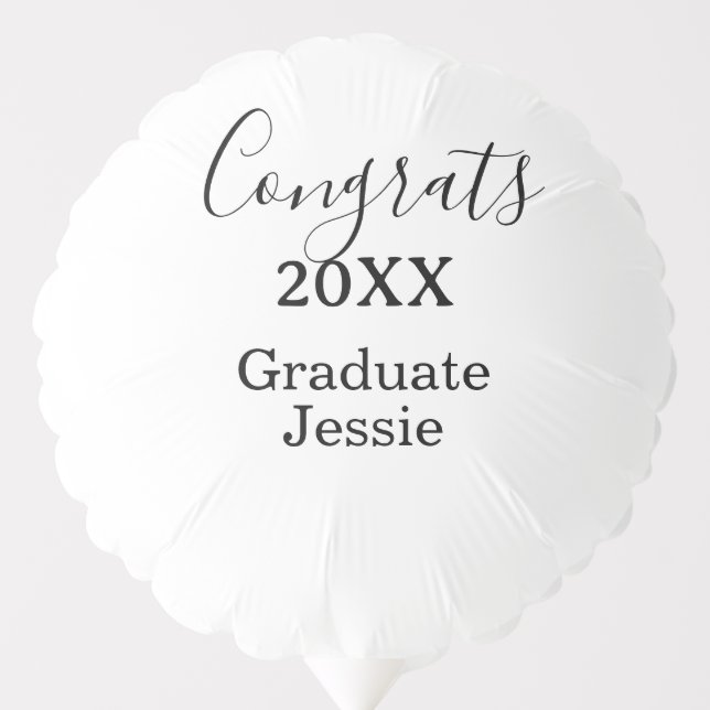 Simple graduation congratulations minimal add clas balloon (Front)