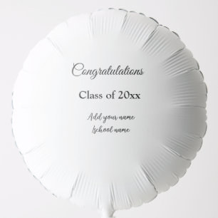 Simple graduation congratulations minimal add clas balloon