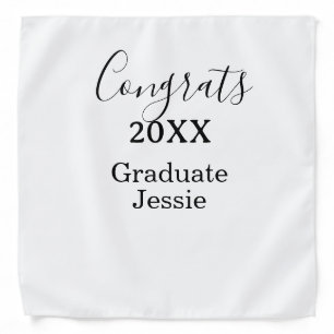 Simple graduation congratulations minimal add clas bandana