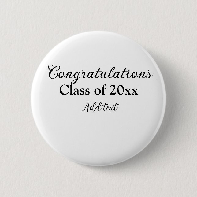 Simple graduation congratulations minimal add clas button (Front)