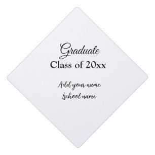 Simple graduation congratulations minimal add clas cap topper