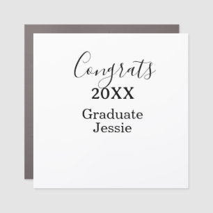 Simple graduation congratulations minimal add clas car magnet