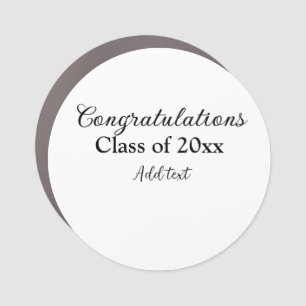 Simple graduation congratulations minimal add clas car magnet